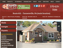 Tablet Screenshot of kramersheds.com